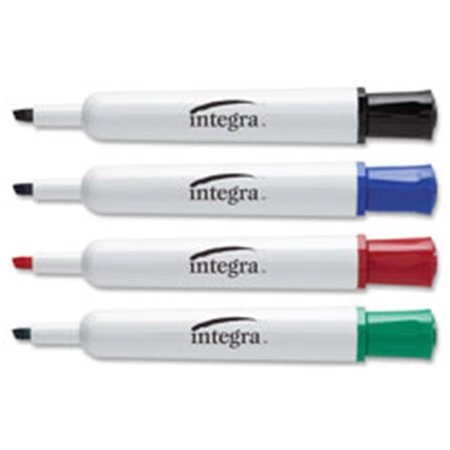INTEGRAL DDI 967716 Integra Dry-Erase Marker  Chisel Tip  Black Case of 48 ITA30010